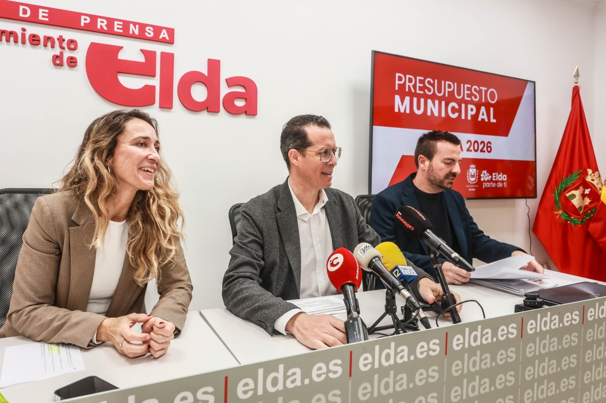 Elda aprueba un presupuesto de 54,2 millones para 2026 con un aumento del 8,3% centrado en políticas sociales y desarrollo económico