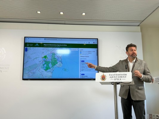 Elche lanza un mapa interactivo para localizar ayudas destinadas al sector agrícola
