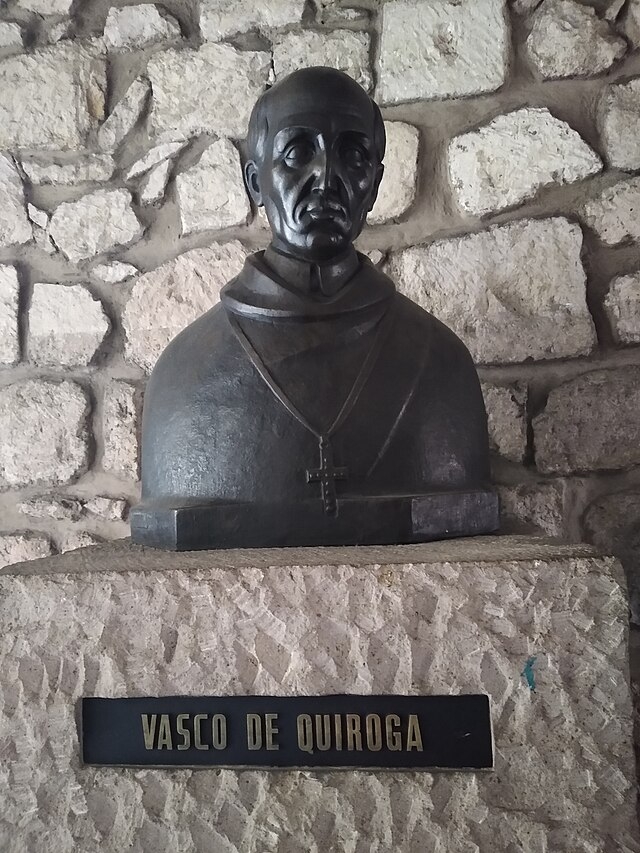 Busto de Vasco de Quiroga en la Universidad de Morelia - FOTO: WikiCommons Busto de Vasco de Quiroga en la Universidad de Morelia