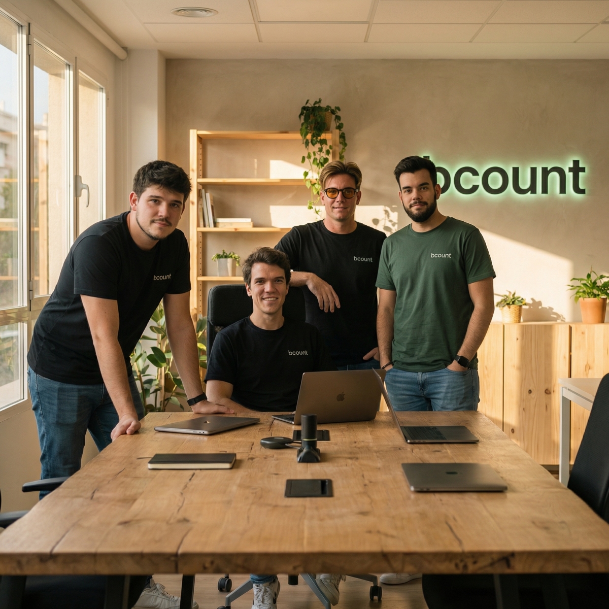 Equipo de la startup Bcount.