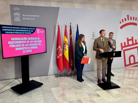 Luz verde al nuevo contrato de 1,3 millones para poner a punto los colegios de las pedanías de Murcia