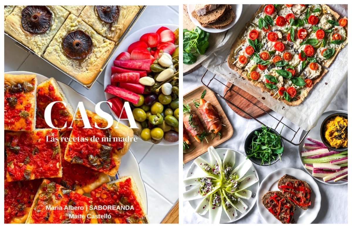 Portada de su último libro e imagen de recetas cocinadas. - Portada de su último libro e imagen de recetas cocinadas.