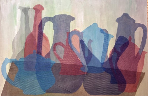 Quique Castellano presenta en Rambleta 'Trozos y trazos', una muestra de pintura, collage y objetos