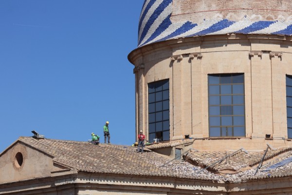 La restauración de la cúpula de la Basílica de la Purísima de Yecla costará más de un millón de euros: ya han comenzado los trabajos