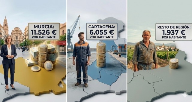 La distribución territorial de los Presupuestos de la Región de Murcia