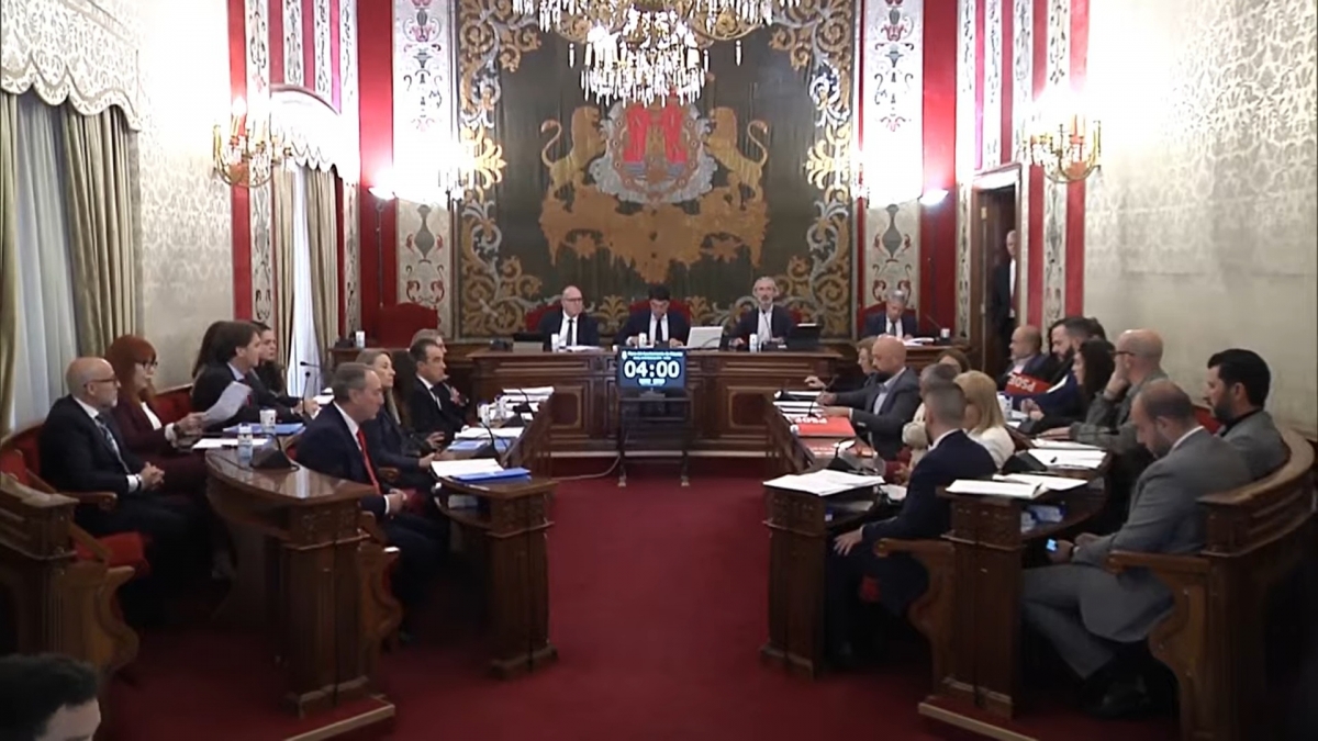Los ediles de la corporación de Alicante, en un momento del pleno.