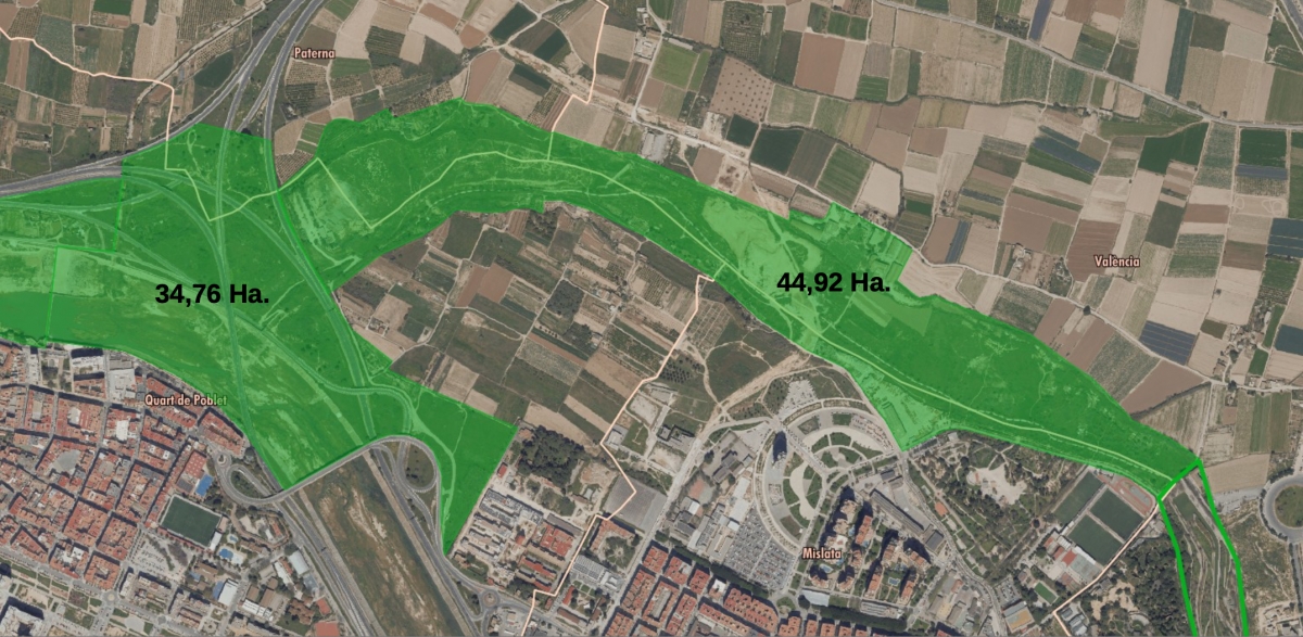 Red metropolitana de parques inundables en los sectores 17 y 18.