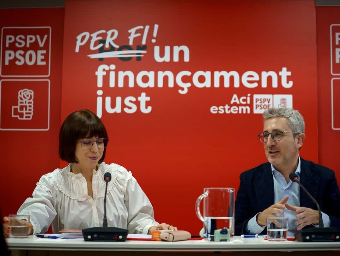 Diana Morant y Arcadi España. - Foto: PSPV Diana Morant y Arcadi España.