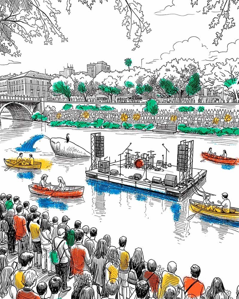 Ilustración del festival Primavera Río