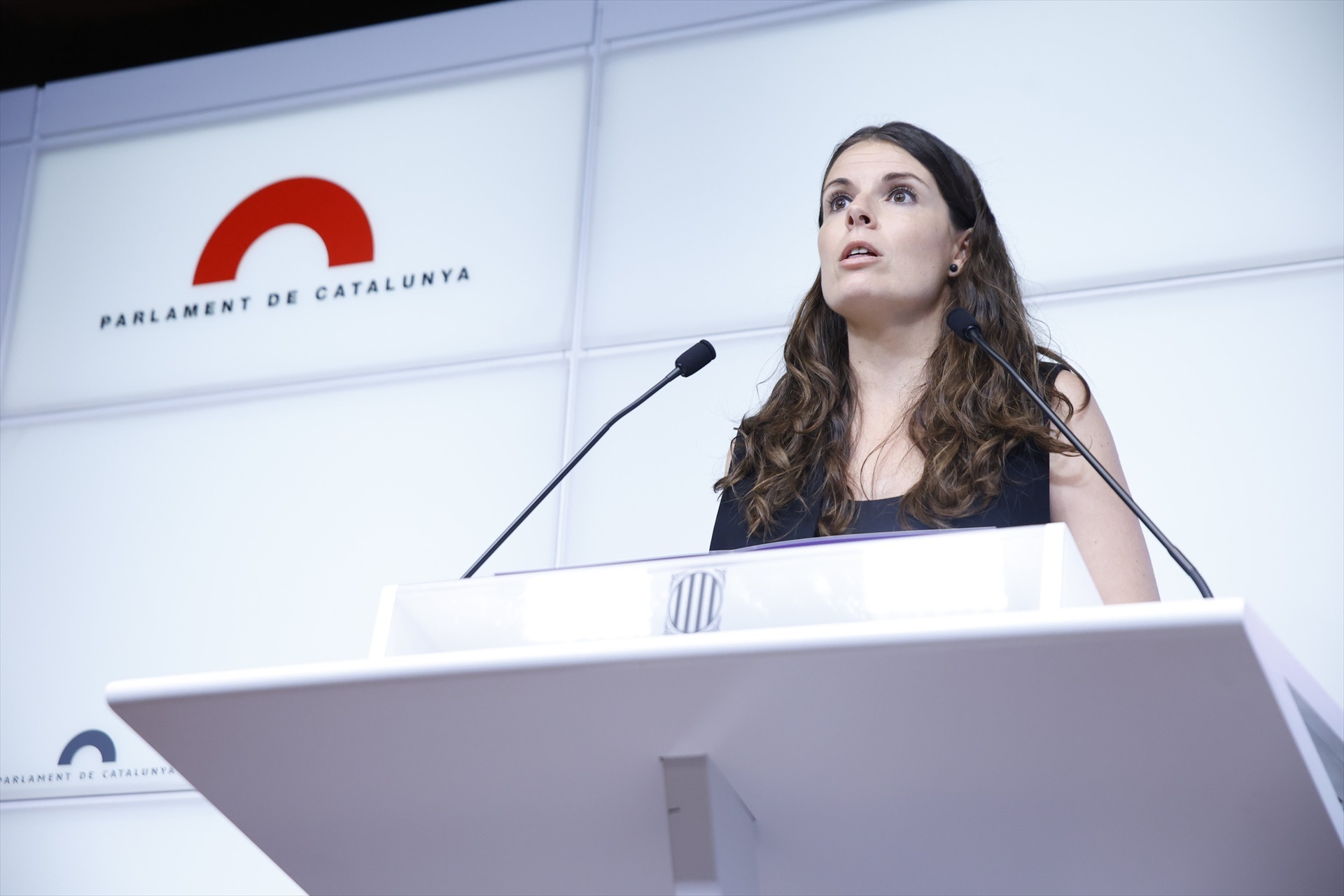 La portavoz de Junts en el Parlament, Mònica Sales. Foto: KIKE RINCÓN/EP - 
