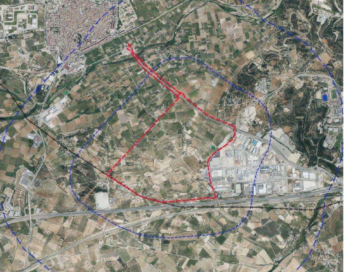 Ámbito de actuación del PAI La Ceja de Cheste.