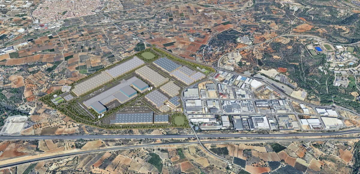 Simulación del polígono industrial de Cheste.