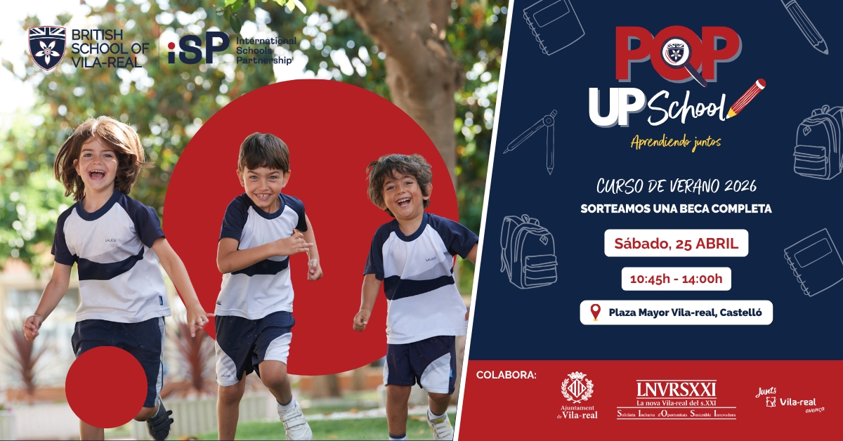 Un día para soñar y aprender: llega el Pop Up School 2026 de British School of Vila-real