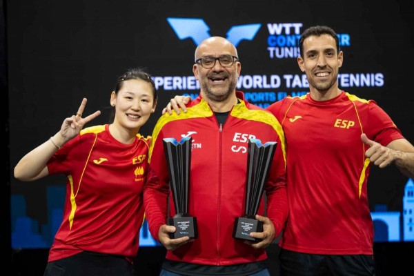 María Xiao, del UCAM Cartagena, logra su quinto título WTT junto a Álvaro Robles