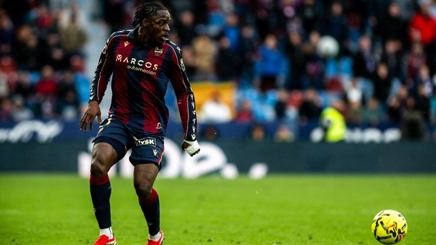 El camerunés del Levante, Etta Eyong, vuelve a marcar más de tres meses después