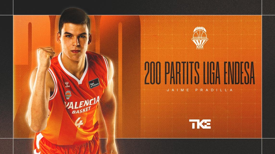 Jaime Pradilla, 200 partidos con Valencia Basket en la Liga Endesa