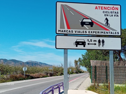 La Diputació de València activa un proyecto piloto para la mejora de la seguridad los ciclistas en la carretera