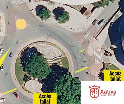 Los vehículos de más de 3.500 kg no podrán acceder a la plaza de Espanya durante la Fira de Xàtiva