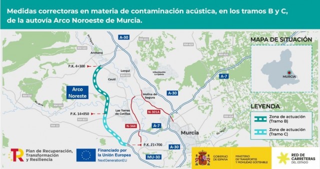 El Ministerio avanza con el Arco Noroeste e instalará pantallas antirruidos en 17 kilómetros