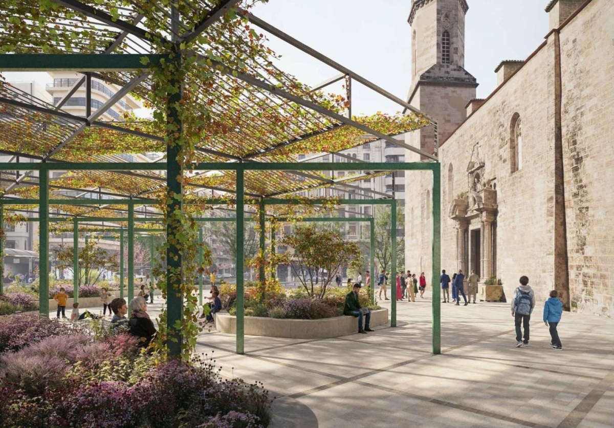 Render de la futura plaza de San Agustín.