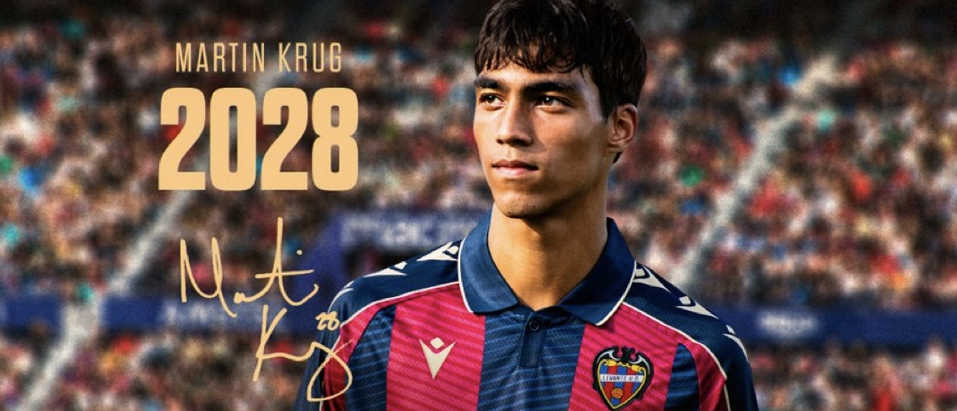 El Levante amplia el contrato del internacional panameño Martin Krug hasta 2028