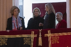 Las infantas Elena y Cristina acompañan a la Reina Sofía en Murcia y presenciarán la procesión de Los Salzillos