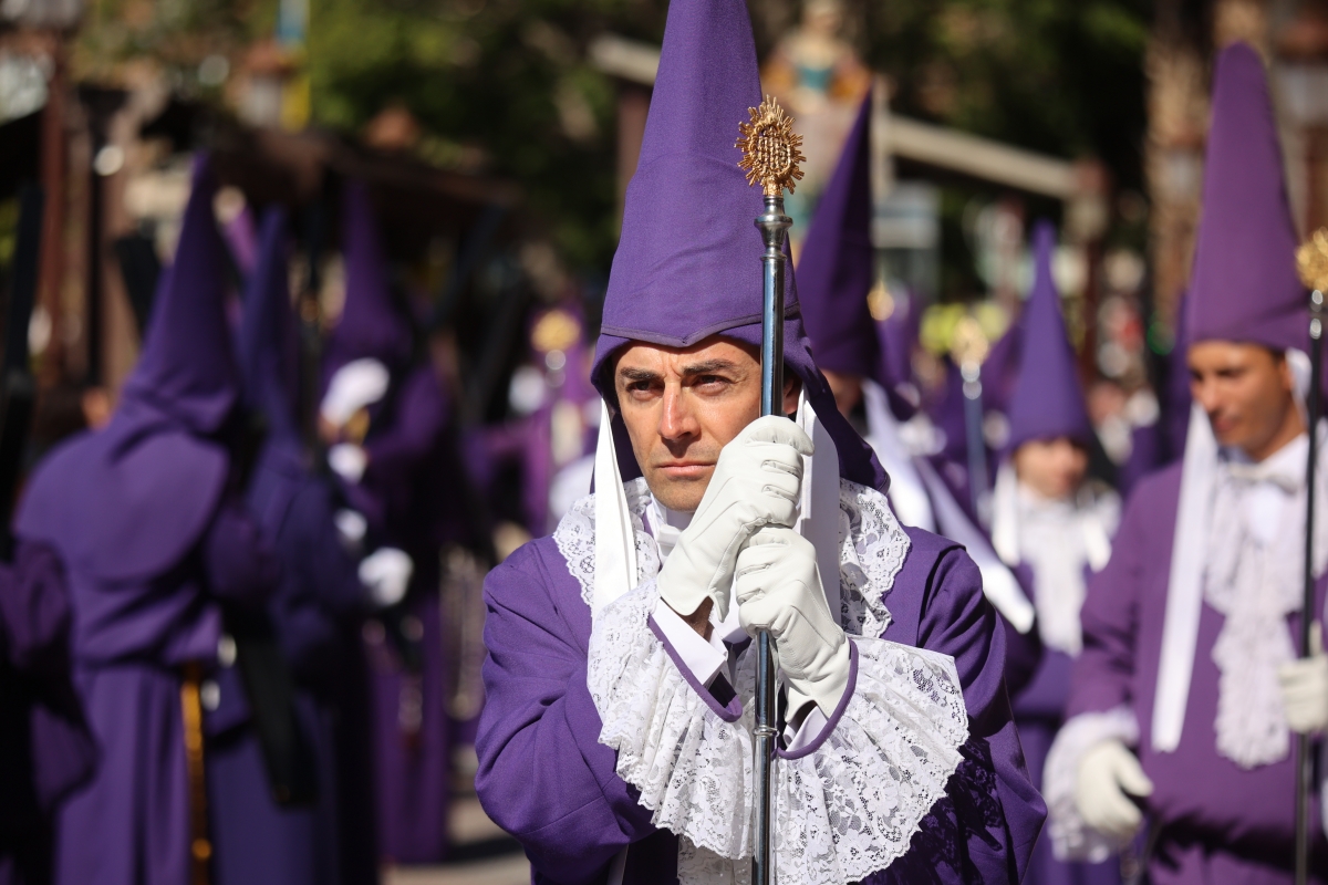 La gloria de Salzillo recorre en procesión las calles de Murcia en presencia de la reina Sofía y las infantas