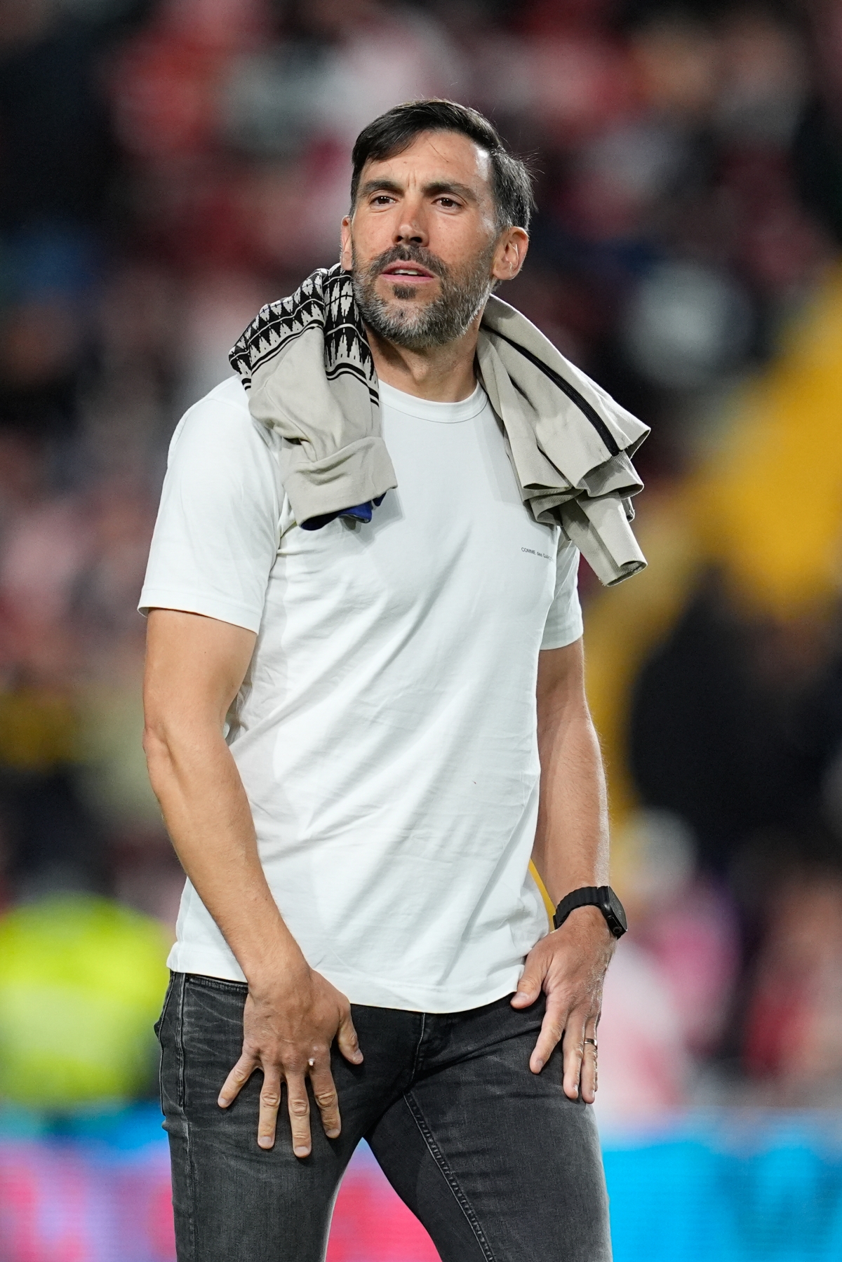 Sarabia antes de inicio del choque