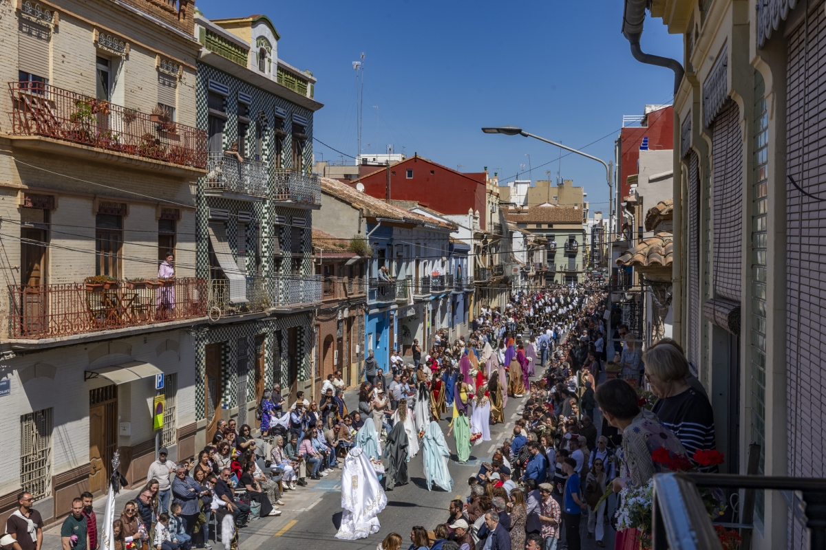 Imágenes del desfile del Domingo de Resurrección de la Semana Santa Marinera 