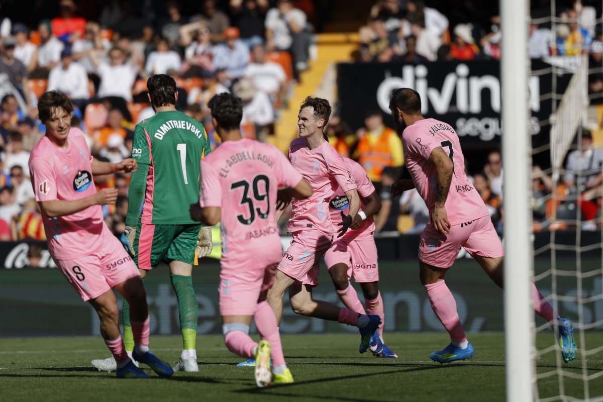 El Celta baja de la nube al Valencia CF