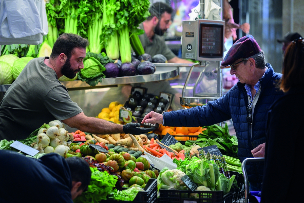 Un puesto del mercado Central 