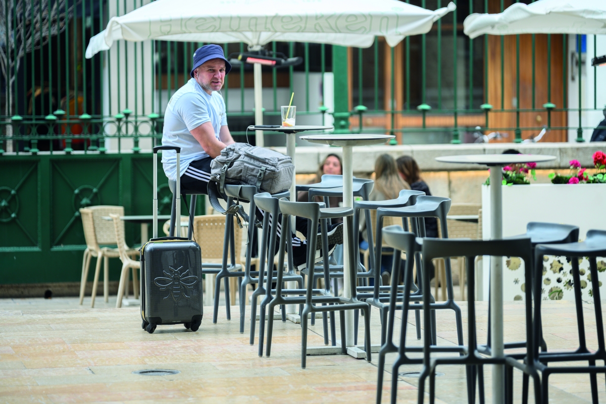 Los puestos del mercado de Colón. 