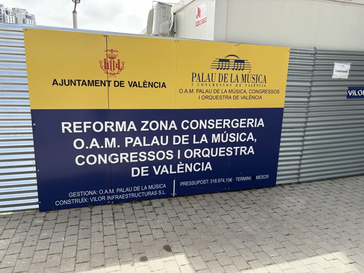 A las obras del Palau de la Música se les 'borra' el plazo de ejecución