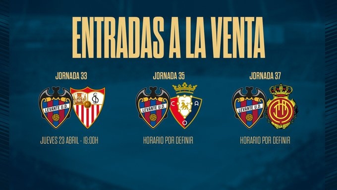 El Levante ofrece descuentos a sus abonados para los tres últimos partidos de casa