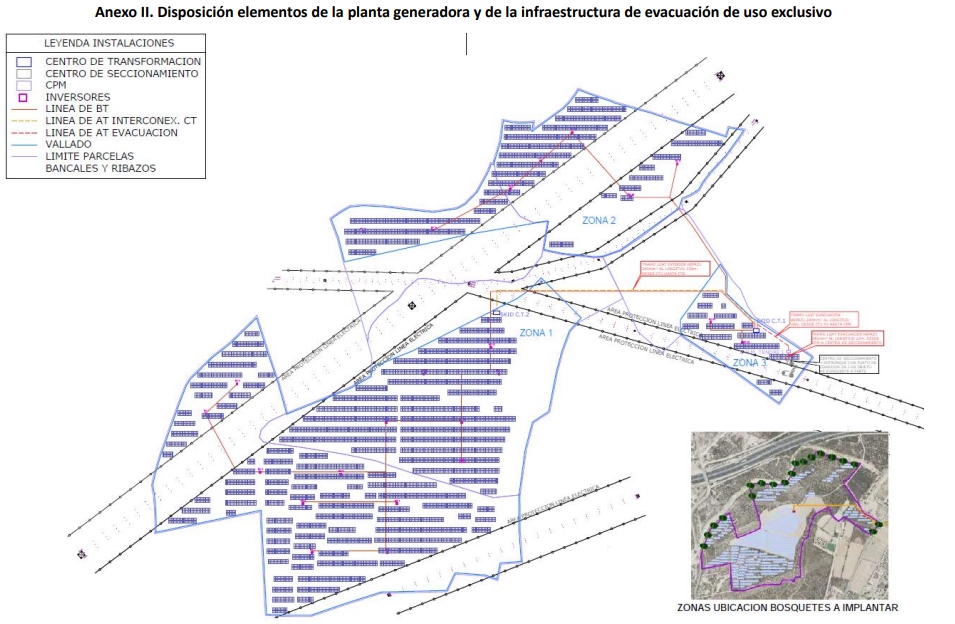 Disposición de la planta El Tendre I -