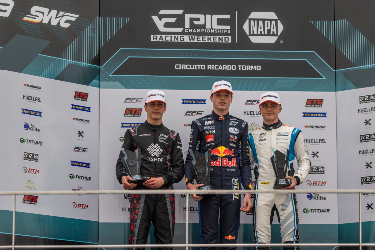 Doblete de Coronel con Piñera segundo en el estreno de la Fórmula 4