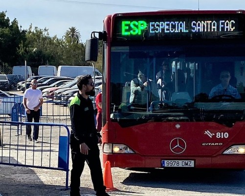 Alicante activa la lanzadera del autobús para Santa Faz cada 5 minutos desde Puerta del Mar