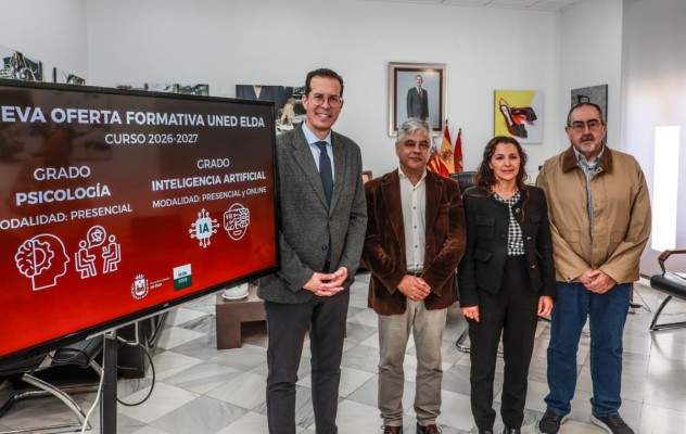 La UNED impartirá los grados de Inteligencia Artificial y de Psicología en Elda