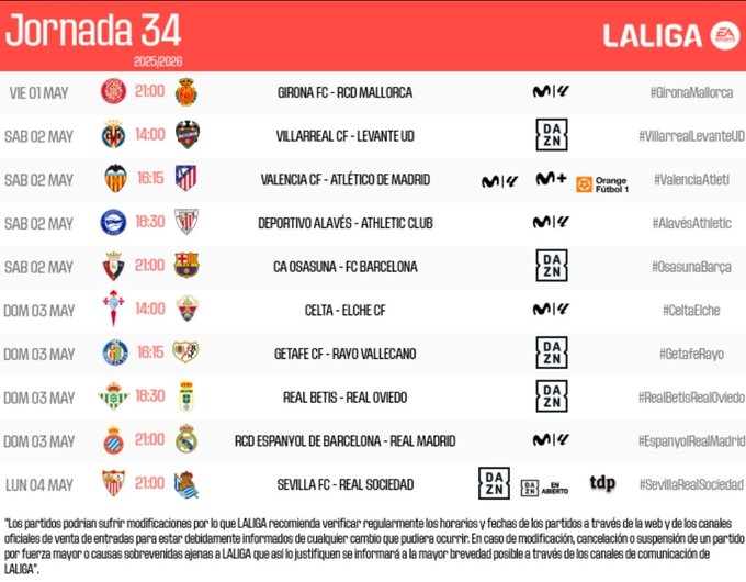 El Valencia CF ya conoce el horario para recibir al Atlético de Madrid