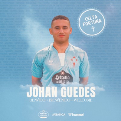 El Celta logra la cesión del delantero Johan Guedes