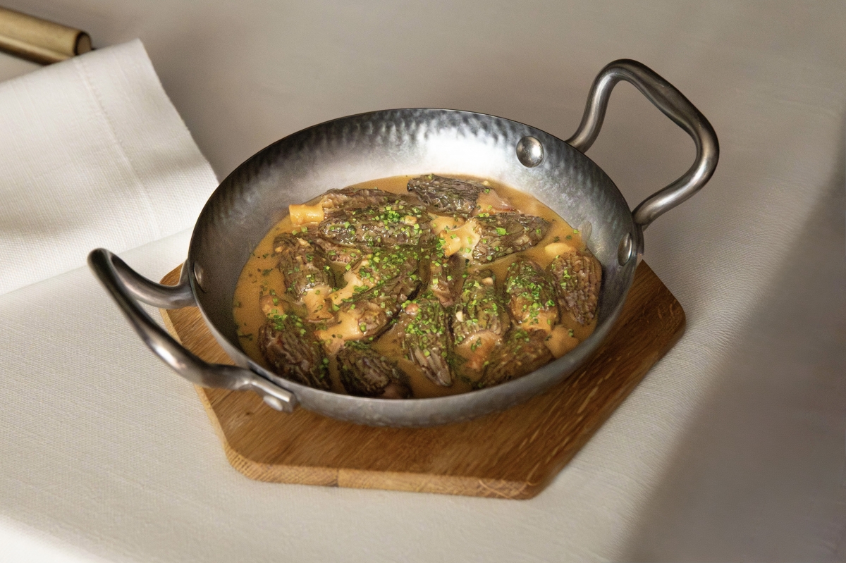 Colmenillas a la crema, en Sutil