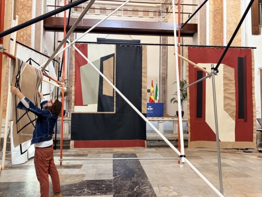 El artista lumbrerense FOD despliega sus 'Geometrías habitables' en la Iglesia de Santa Eulalia de los Catalanes de Palermo