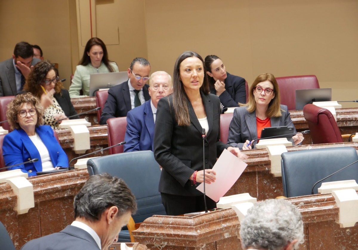 Carmen Conesa en la Asamblea Regional