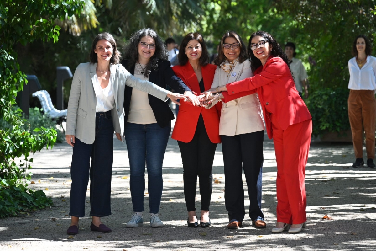 Las imágenes del acto de Mónica Oltra con Irene Montero, Sira Rego y Rosangela Silva