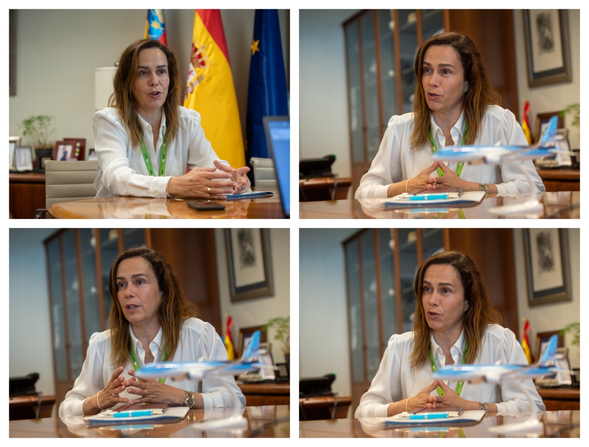 La directora del Aeropuerto de Alicante-Elche, Miguel Hernández, Laura Navarro.