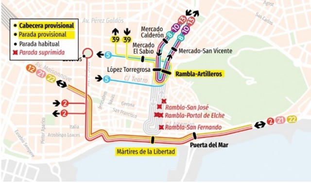 Alicante cierra al tráfico la avenida de la Rambla por las galas de candidatas a Bellea