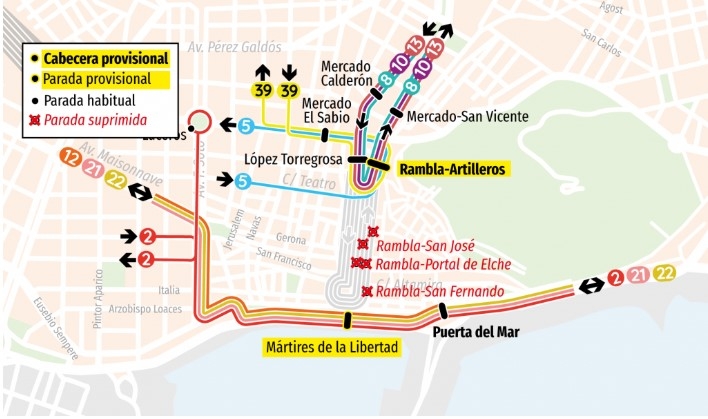 Alicante cierra al tráfico la avenida de la Rambla por las galas de candidatas a Bellea