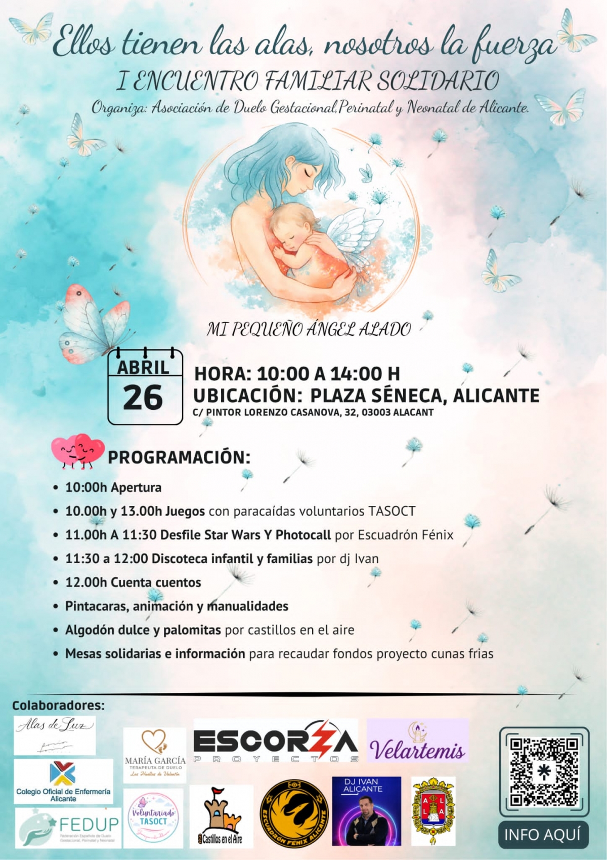  'Mi Pequeño Ángel Alado' organiza un encuentro en Alicante para visibilizar el duelo tras el fallecimiento de un bebé