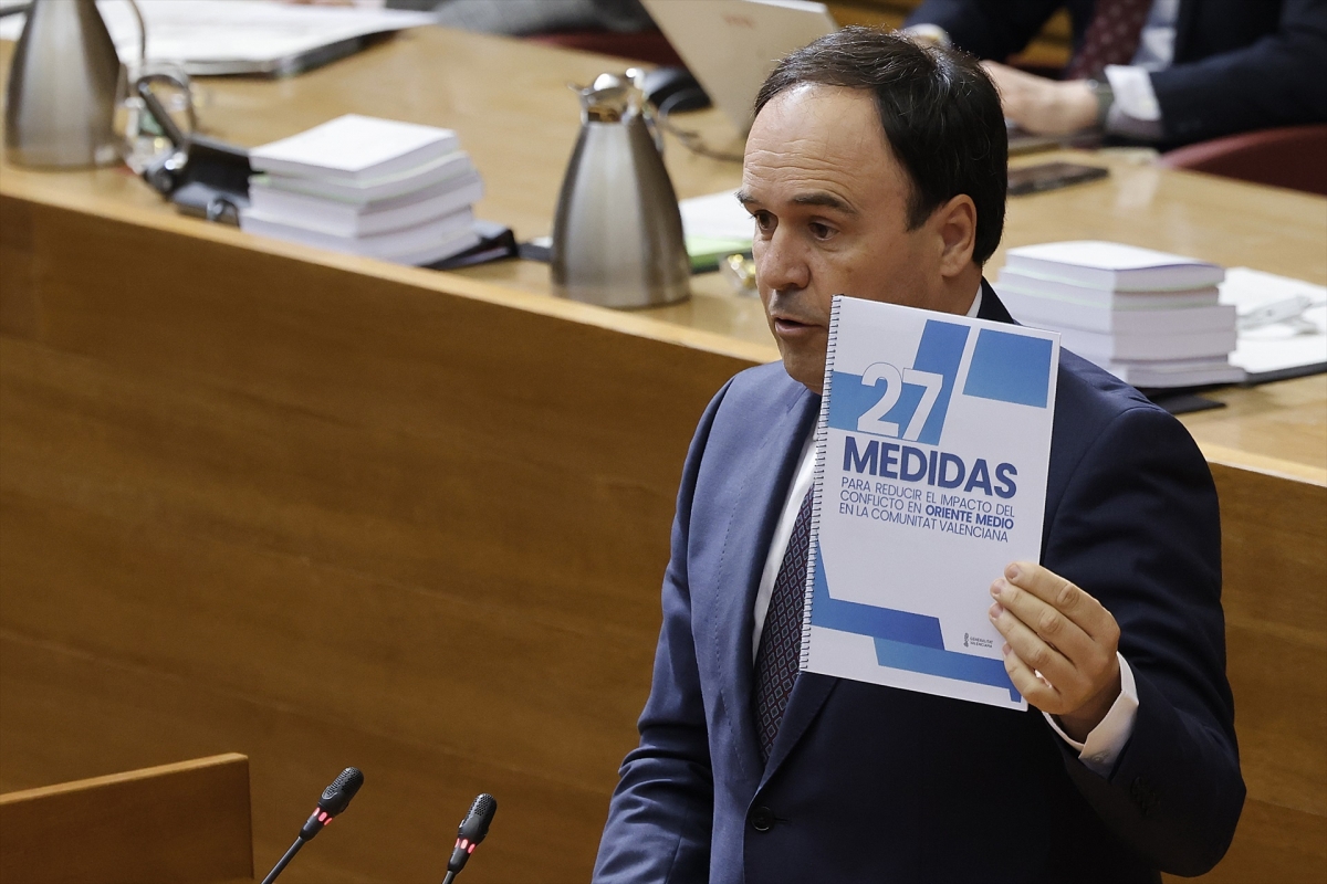 Pérez Llorca, en la sesión de control de la pasada semana.