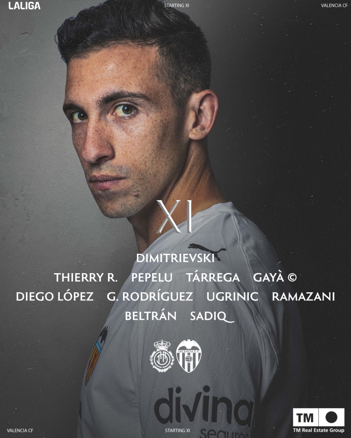 Este es el once del Valencia CF para enfrentase al RCD Mallorca